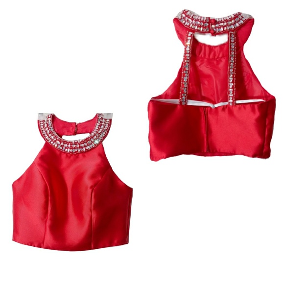 Bee Darlin red preowned hand altered dress gown - Picture 6 of 7